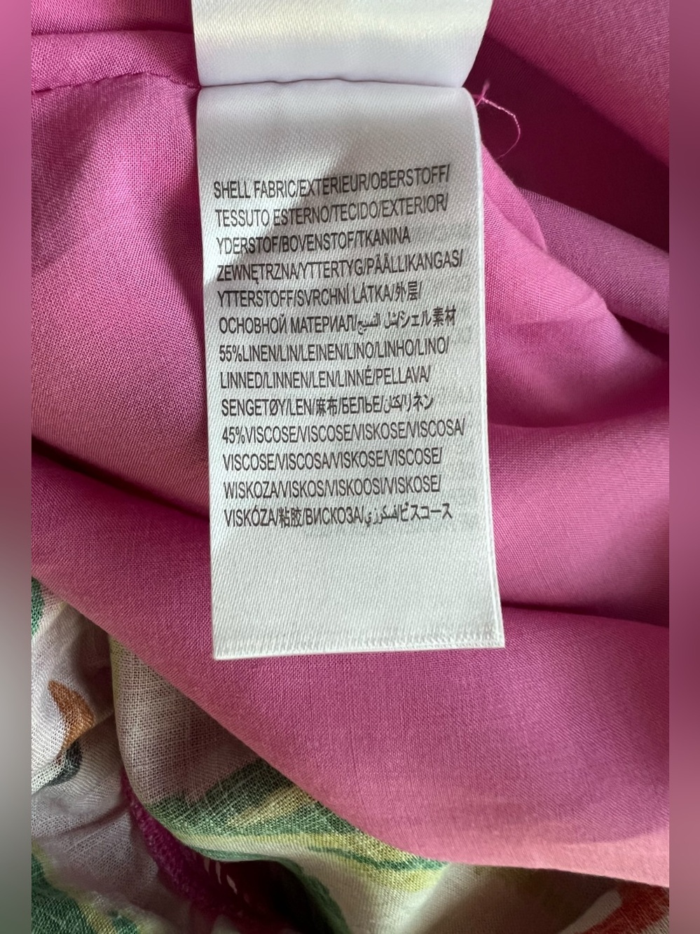 Farm Rio Leopard Forest Mini Dress XL Pink Linen Blend Tropical - Picture 15 of 16
